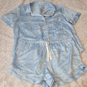 Stars Above Blue Floral Women's Pajama Set